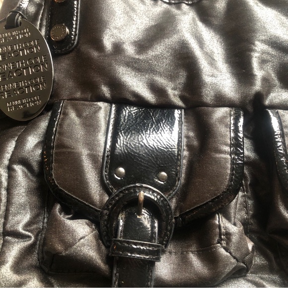 Kenneth Cole Reaction satchel bag metallic look fabric - Picture 4 of 14